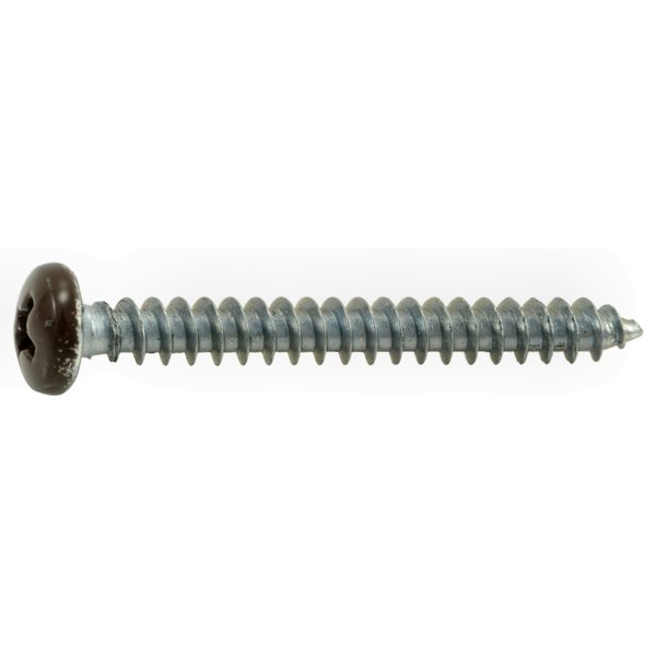 Midwest Fastener Sheet Metal Screw, #8 x 1-1/2 in, Painted Steel Pan Head Phillips Drive, 25 PK 37904